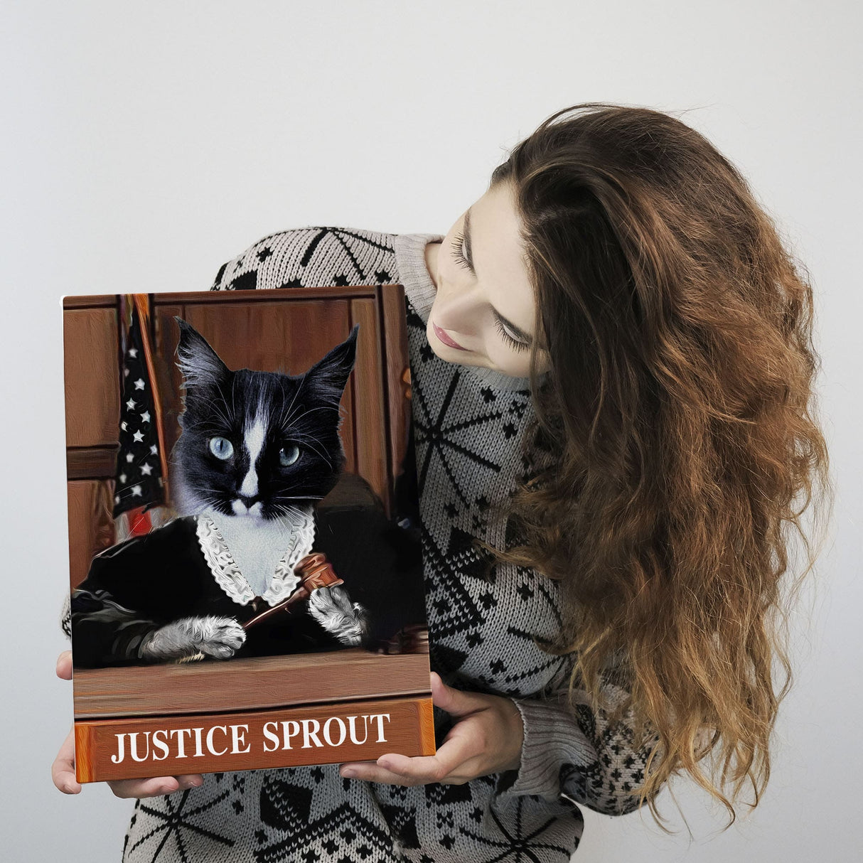 Posters, Prints, & Visual Artwork Cat Lovers - Justice - Personalized Pet Poster Canvas Print