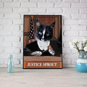 Posters, Prints, & Visual Artwork Cat Lovers - Justice - Personalized Pet Poster Canvas Print