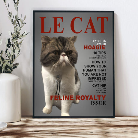 Posters, Prints, & Visual Artwork Cat Lovers - Le Cat - Personalized Pet Poster Canvas Print
