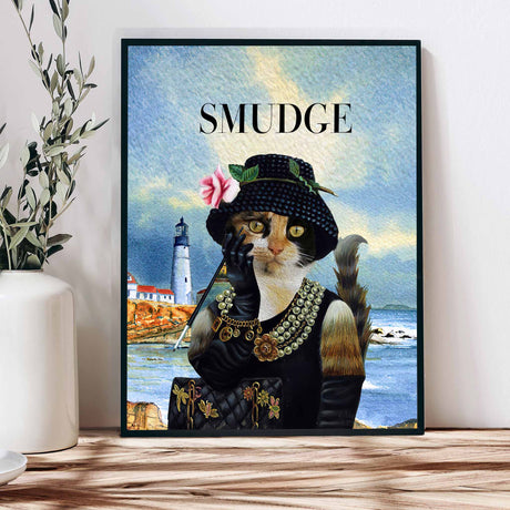 Posters, Prints, & Visual Artwork Cat Lovers - Luxury Cat Painting - Personalized Pet Poster Canvas Print