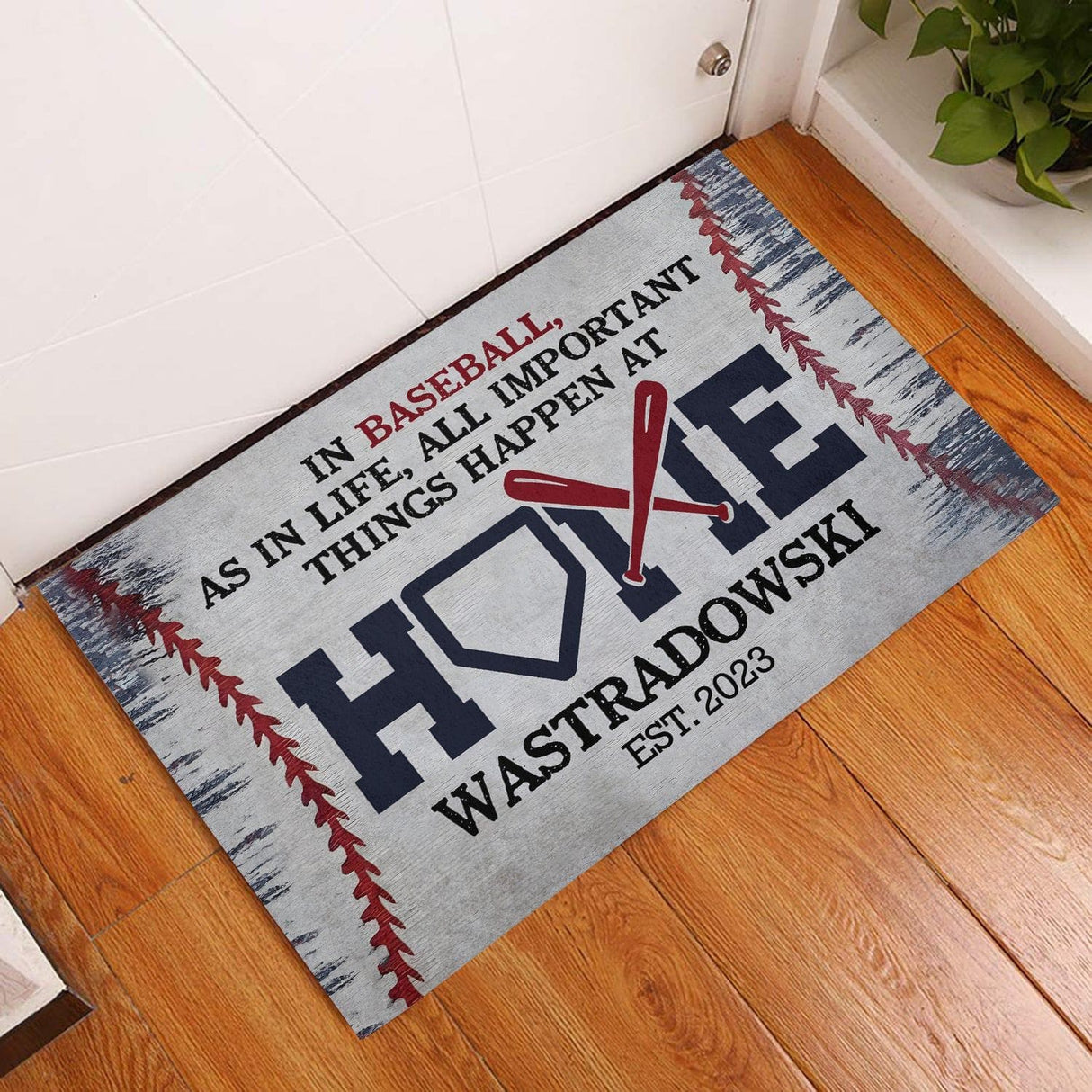 Door Mat Custom Baseball Home Doormat | Personalized Sport Home Doormats