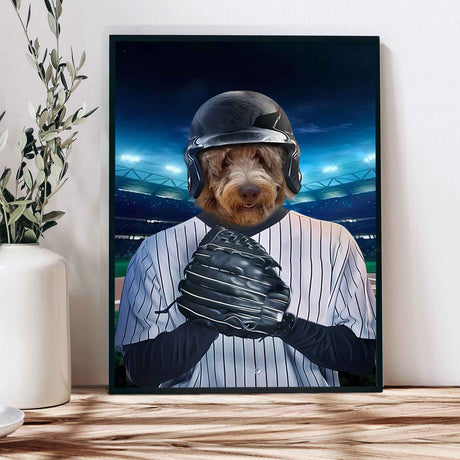 Posters, Prints, & Visual Artwork Dog Lovers - Baseball - Personalized Pet Poster Canvas Print