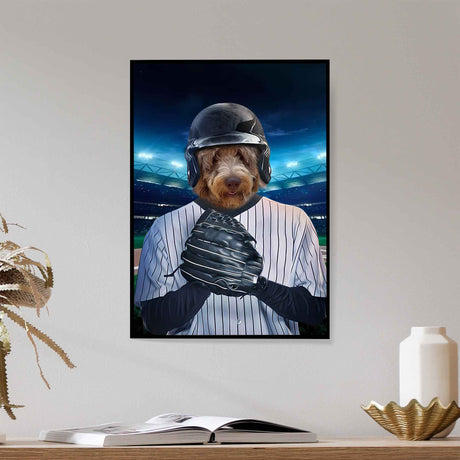 Posters, Prints, & Visual Artwork Dog Lovers - Baseball - Personalized Pet Poster Canvas Print