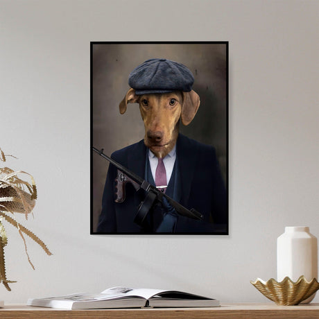 Posters, Prints, & Visual Artwork Dog Lovers - Big Jobs - Peaky Blinders & Gangster I - Personalized Pet Poster Canvas Print