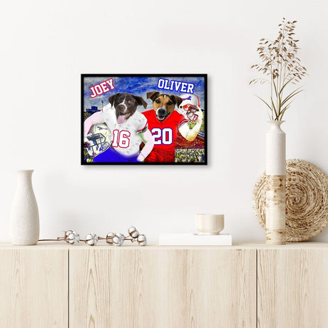 Posters, Prints, & Visual Artwork Dog Lovers - Buffalo Bills Football Team - Personalized Pet Poster Canvas Print