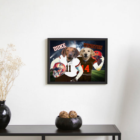 Posters, Prints, & Visual Artwork Dog Lovers - Cleveland Browns Football Team - Personalized Pet Poster Canvas Print