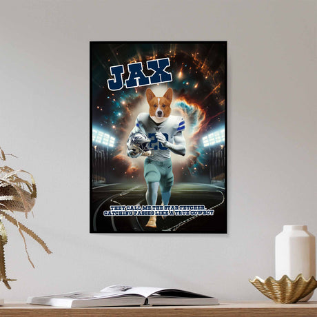 Posters, Prints, & Visual Artwork Pet Lovers - Dallas Dog Football Canvas Pet - Personalized Pet Poster Canvas Print