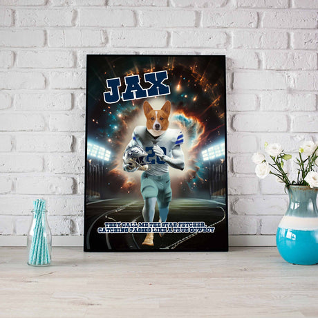 Posters, Prints, & Visual Artwork Pet Lovers - Dallas Dog Football Canvas Pet - Personalized Pet Poster Canvas Print