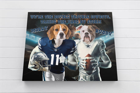 Posters, Prints, & Visual Artwork Pet Lovers - Dallas Dog Football Canvas Pets - Personalized Pet Poster Canvas Print