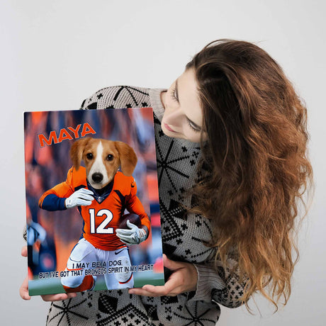 Posters, Prints, & Visual Artwork Dog Lovers - Denver 1 Pets Football Canvas - Personalized Pet Poster Canvas Print