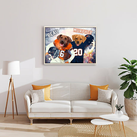 Posters, Prints, & Visual Artwork Dog Lovers - Denver Broncos Football Team - Personalized Pet Poster Canvas Print