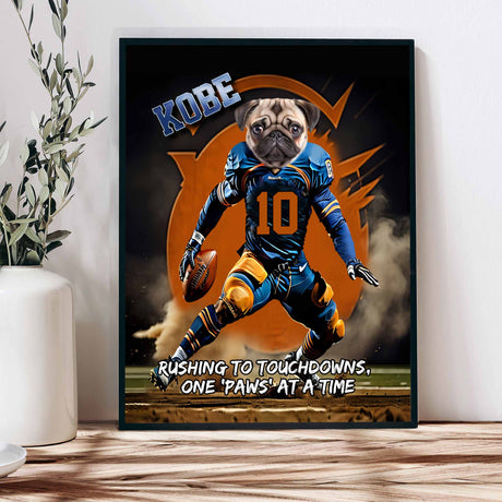 Posters, Prints, & Visual Artwork Dog Lovers - Denver Football Canvas - Personalized Pet Poster Canvas Print