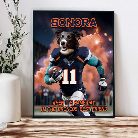 Posters, Prints, & Visual Artwork Dog Lovers - Denver Football Canvas - Personalized Pet Poster Canvas Print