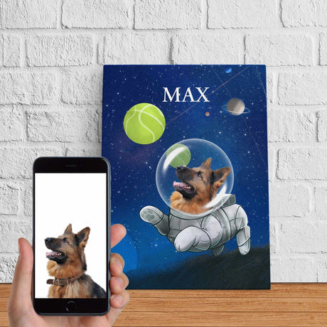 Posters, Prints, & Visual Artwork Dog Lovers - Dog Astronaut Galaxy - Personalized Pet Poster Canvas Print
