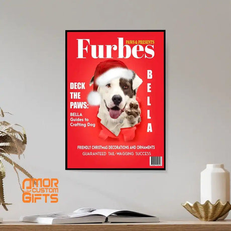Posters, Prints, & Visual Artwork Dog Lovers - Dog Christmas Magazine 3- Personalized Pet Poster Canvas Print