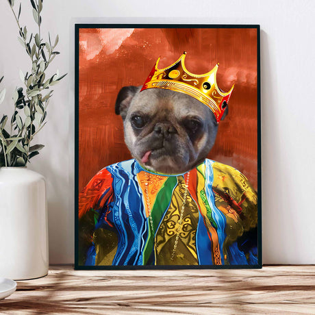 Posters, Prints, & Visual Artwork Dog Lovers - Dog King - Personalized Pet Poster Canvas Print
