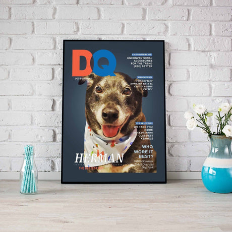 Posters, Prints, & Visual Artwork Dog Lovers - Dog's Quarterly - Personalized Pet Poster Canvas Print