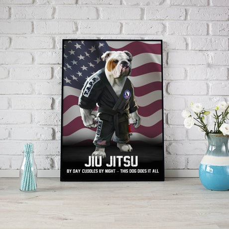 Posters, Prints, & Visual Artwork Dog Lovers - Jiu Jitsu Dog 3 - Personalized Pet Poster Canvas Print