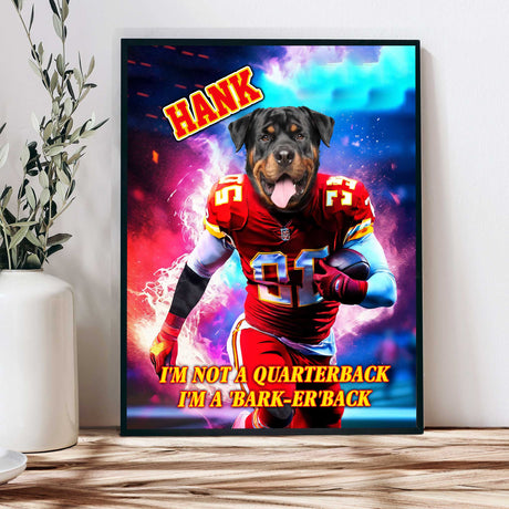 Posters, Prints, & Visual Artwork Dog Lovers - Kansas Football Canvas - Personalized Pet Poster Canvas Print