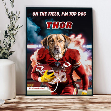 Posters, Prints, & Visual Artwork Dog Lovers - Kansas Football Canvas - Personalized Pet Poster Canvas Print
