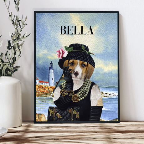 Posters, Prints, & Visual Artwork Dog Lovers - Luxury Dog Painting- Personalized Pet Poster Canvas Print