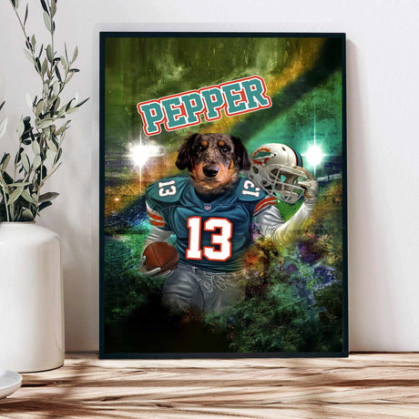 Posters, Prints, & Visual Artwork Dog Lovers - Pepper Jersey #13 - Personalized Pet Poster Canvas Print