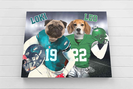 Posters, Prints, & Visual Artwork Dog Lovers - Philadelphia Eagles Football Team - Personalized Pet Poster Canvas Print