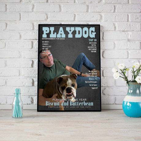 Posters, Prints, & Visual Artwork Dog Lovers - Play Dog - Personalized Pet Poster Canvas Print