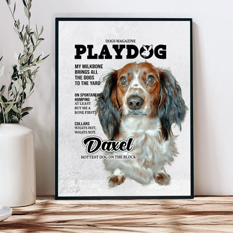 Posters, Prints, & Visual Artwork Dog Lovers - Playdog 2 - Personalized Pet Poster Canvas Print