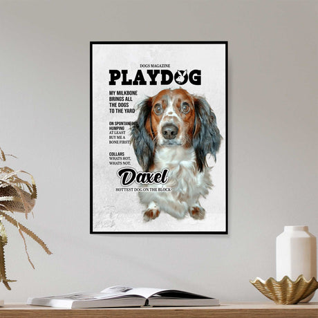 Posters, Prints, & Visual Artwork Dog Lovers - Playdog 2 - Personalized Pet Poster Canvas Print