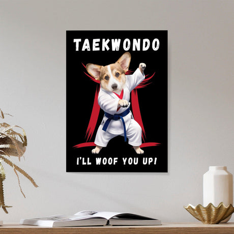 Posters, Prints, & Visual Artwork Dog Lovers - Taekwondo Dog 1 - Personalized Pet Poster Canvas Print