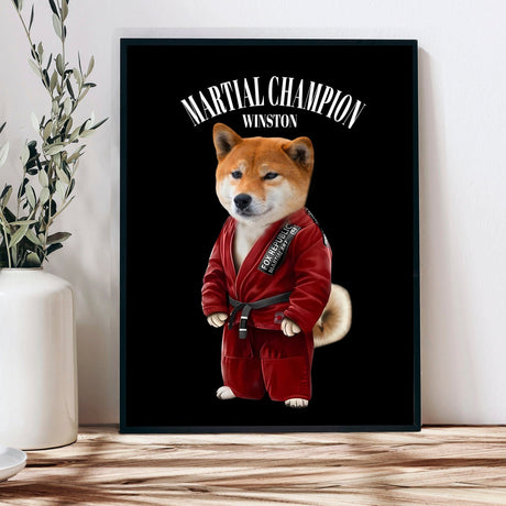 Posters, Prints, & Visual Artwork Dog Lovers - Taekwondo Dog Canvas 1 - Martial Champion- Personalized Pet Poster Canvas Print