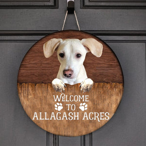 Home & Garden Dog Lovers - Welcome To - Custom Name & Photo Wood Sign