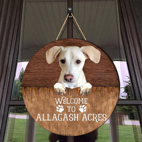 Home & Garden Dog Lovers - Welcome To - Custom Name & Photo Wood Sign