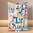 Blankets Personalized Baby Micky Colorful Blanket | Custom Name Blanket For Baby Boy Girl