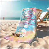 Towels Personalized Beach Towel | Tie Dye Pastel Beach Towel, Summer Pool Towel