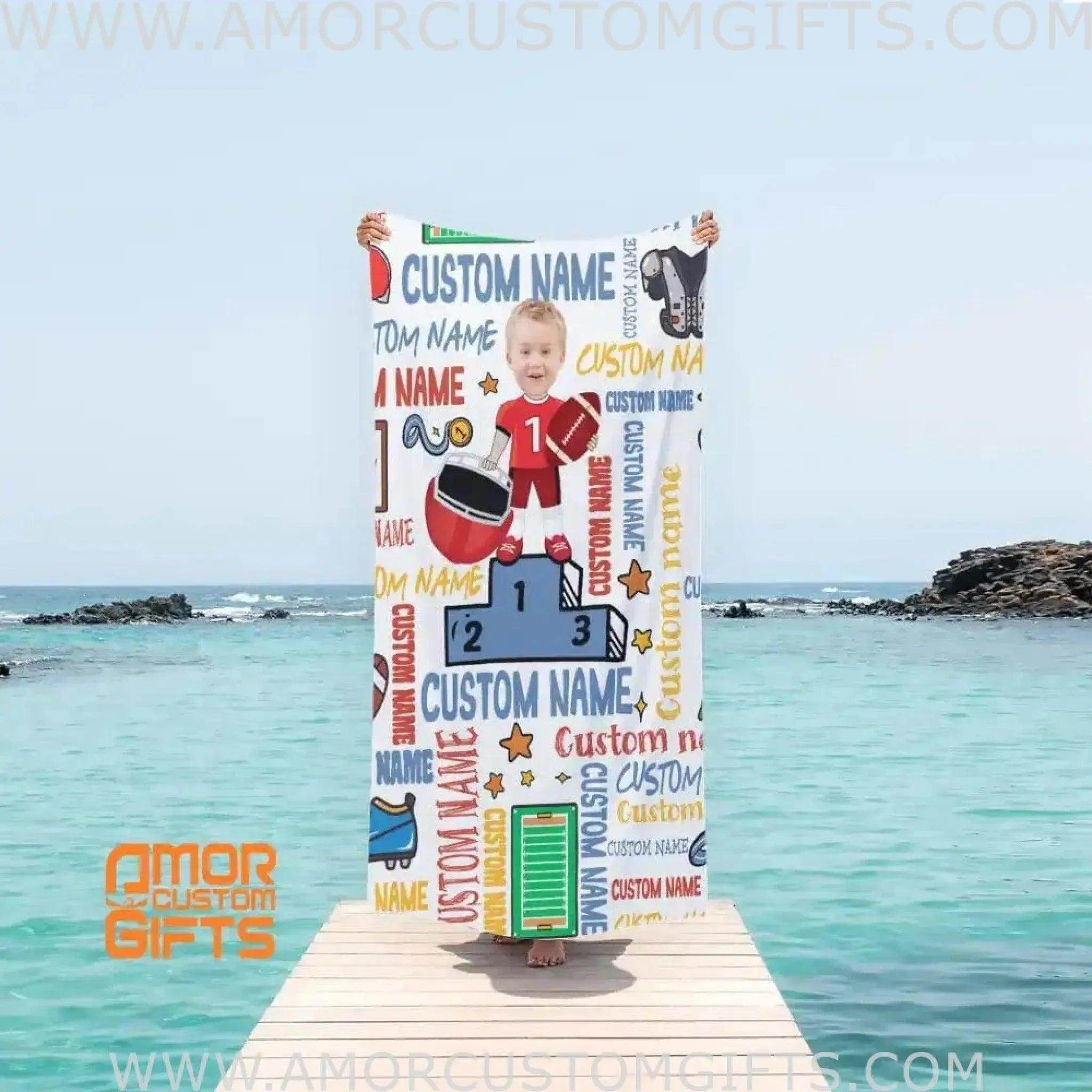 Custom Name Beach Towel – Personalized Quick-Dry Microfiber Towel For Kids & Adults