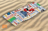 Towels Personalized Face & Name Summer Football Boy Beach Towel