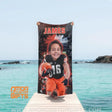 Towels Personalized Face & Name Summer Football Cleveland Browns Boy Beach Towel