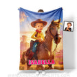 Blankets Personalized Jessie Girl Toy Story Photo Blanket | Custom Name & Face Girl Blanket