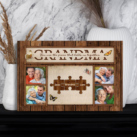 Posters, Prints, & Visual Artwork Personalized Mother's Day Family Puzzle - Custom Photo & Name Poster Canvas Print