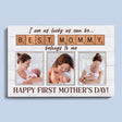 Posters, Prints, & Visual Artwork Personalized Mother's Day Best Mommy - Custom Photo & Name Poster Canvas Print