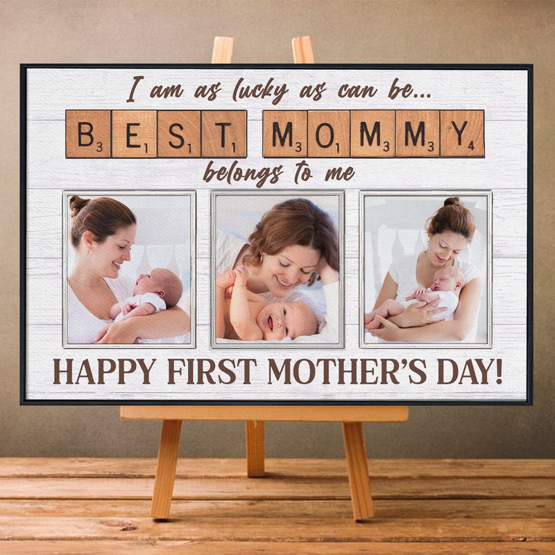 Posters, Prints, & Visual Artwork Personalized Mother's Day Best Mommy - Custom Photo & Name Poster Canvas Print