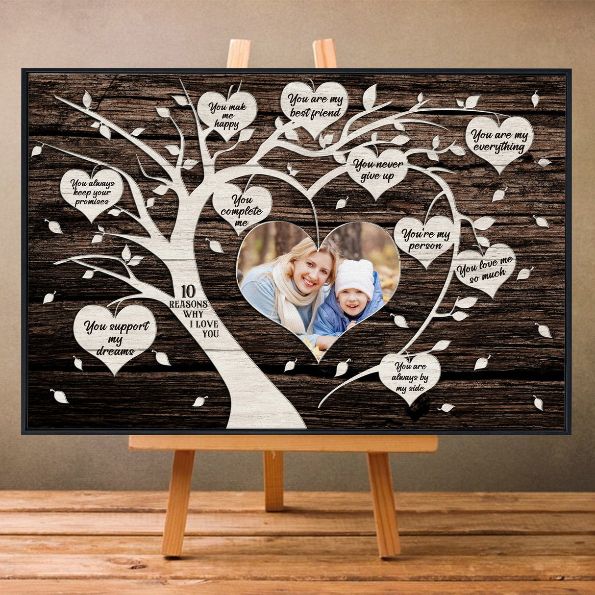 Posters, Prints, & Visual Artwork Personalized Mother's Day 10 Reasons Why I Love You - Custom Photo Poster Canvas Print