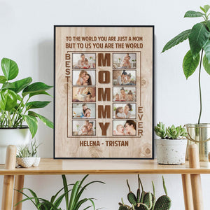 Posters, Prints, & Visual Artwork Personalized Mother's Day Best Mommy Ever - Custom Photo & Name Poster Canvas Print