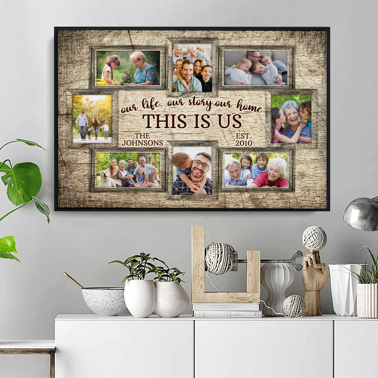 Posters, Prints, & Visual Artwork Personalized This Is Us - Custom Photo & Name Poster Canvas Print
