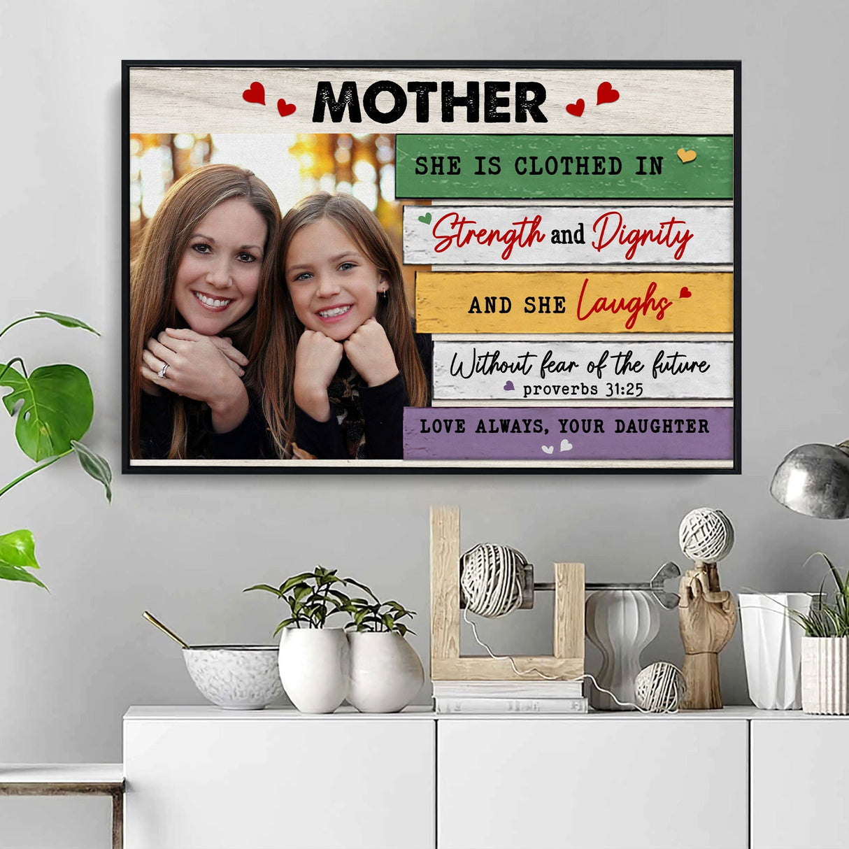 Posters, Prints, & Visual Artwork Personalized Mother's Day Mother Custom Photo - Custom Photo Poster Canvas Print