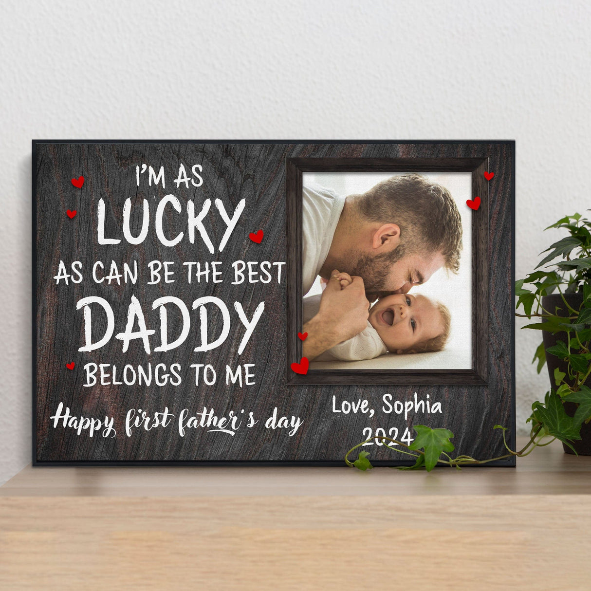 Posters, Prints, & Visual Artwork Personalized Father's Day The Best Daddy - Custom Photo & Name Poster Canvas Print