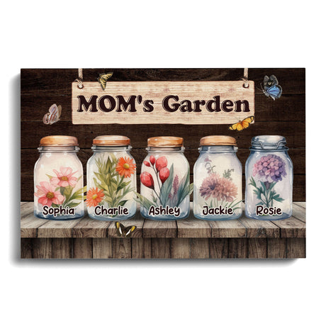 Posters, Prints, & Visual Artwork Personalized Mother's Day MOM's Garden - Custom Name Poster Canvas Print