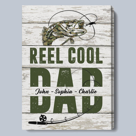Posters, Prints, & Visual Artwork Personalized Father's Day Reel Cook DAD - Custom Name Poster Canvas Print